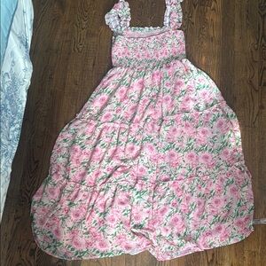 Shein Floral Pink Maxi Dress Large NWT